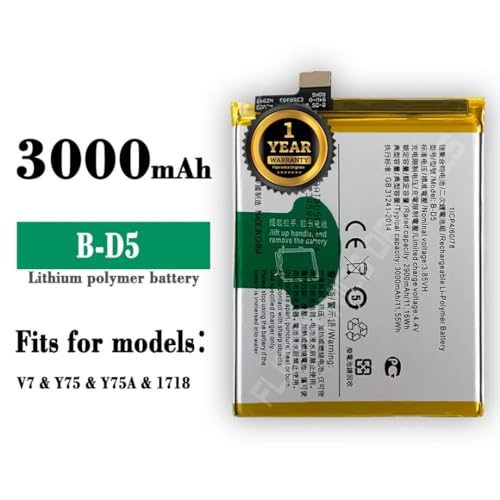 Image of B-D5 Battery for Vivo V7 /Y75 / Y75A / 1718 Battery with 1 Year Warranty**** (P11)