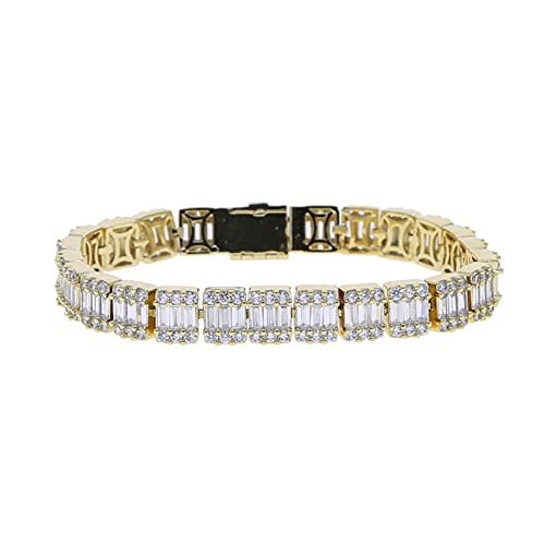 Bijoux bracelets pour femmes en boîtier cadeau plaqué platine et zircon