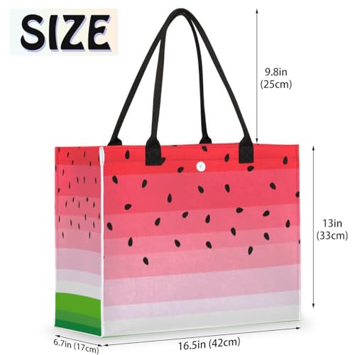 Watermelon Fruit Tote Bag for Women Large Beach Bag Reusable Grocery Bags Tote Bag for Work Shopping Travel Beach2