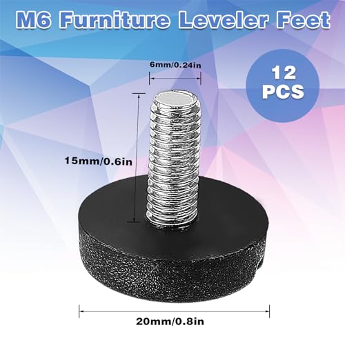 Dslsqd 560841_1_R7WYMZAZ 12 Pack Furniture Leveling Feet Adjustable Furniture Feet Table Legs Heavy Duty Leveling Feet Screw thumb #1