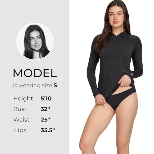 Champion Women's Hooded Rash Guard, Long Sleeve Sun Hoodie UPF 50+ Shirt, - image 6