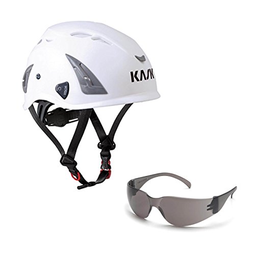 Preisvergleich Produktbild KASK Schutzhelm, Bergsteigerhelm, Industriekletterhelm Plasma AQ - Arbeitsschutz-Helm + Schutzbrille grau - EN 397, Farbe:weiß
