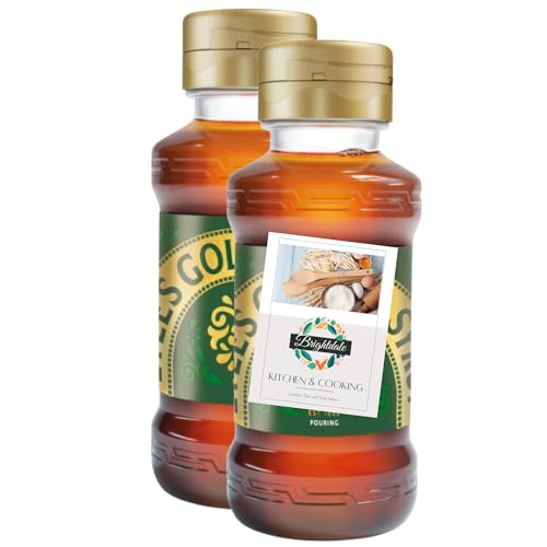 Golden Syrup Treacle Bundle with Lyles Golden Syrup Squeezy 325g 2 Pack + Brightdale Kitchen Booklet