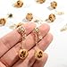 Katfan 10Pcs Nail Art Rhinestone Snowflake Chain Leopard Ball Gold Nail Crystal Diamonds Charm Studs Alloy Accessories for Manicure DIY