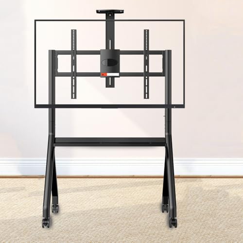 Soporte móvil para TV con ruedas, altura ajustable hasta 75 pulgadas miniatura 1