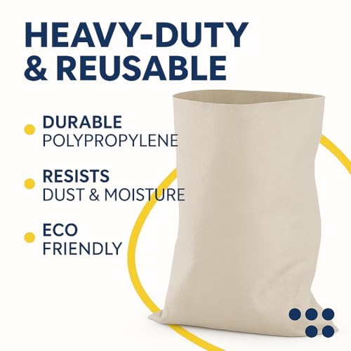 Heavy-Duty Woven Polypropylene Rubble Sacks Bags 36×24 in – Extra Strong (Pack of 10) 4 Heavy-Duty Woven Polypropylene Rubble Sacks Bags 36×24 in – Extra Strong (Pack of 10) - Image 4