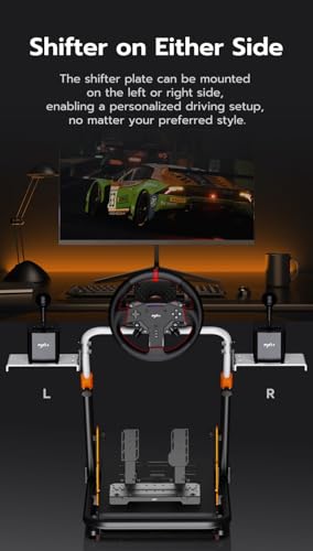 Image of PXN A11 Foldable Racing Wheel Stand | Adjustable Height & Pedal Angle | Compatible with a wide range of racing wheel PXN (VD4, VD6, VD10, V12, V10, V10 Pro, V10 Ultra) Logitech G29 /G923, Thrustmaster, Fanatec, MOZA | Heavy Duty Steel Frame