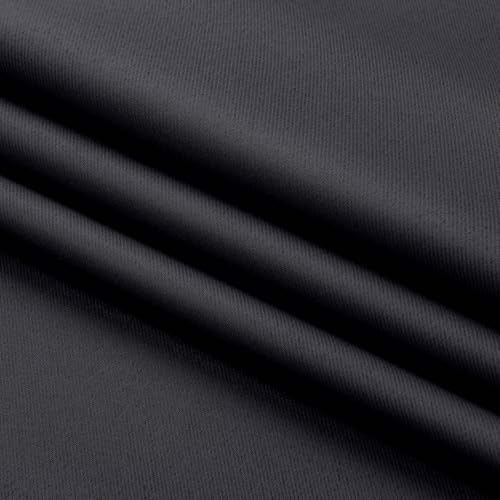 Image of Aiyufeng Black Blackout Curtains for Bedroom 84 Inch Length 2 Panels Set, Solid Thermal Insulated Privacy Protect Living Room Window Treatment Curtains Blackout Drapes, W52 x L84 Inch