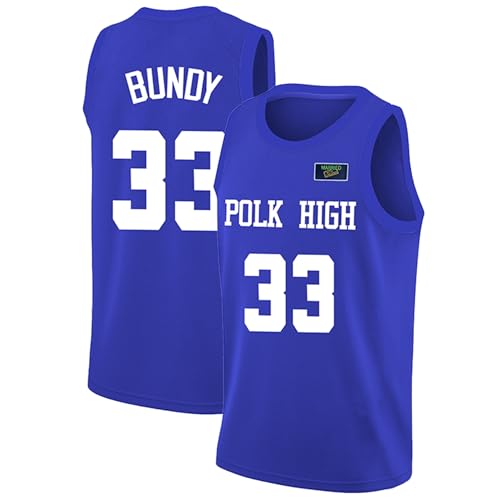Tocament 33 AL Bundy Jersey Polk High Basketball Jerseys Blue Sports Shirt Mens 90S Hip Hop Clothing Party S-XXXL(33-XX-Large)