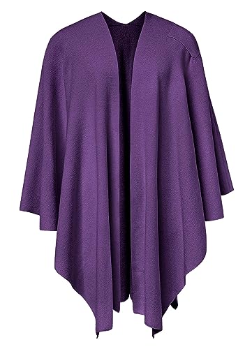 Image of PULI Womens Cross Front Poncho Shawl Wrap Elegant Wedding Formal Gift
