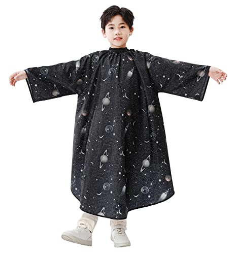 YELEGAI Professional Hair Cutting Cape with Neck Duster Brush, Large Size Salon Barber Cape for Men, Women and Kids(Barber Supplies Pattern)