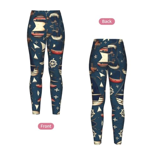 Leggings de compresión suaves de mujer mallas piratas náuticas para entrenamiento 4