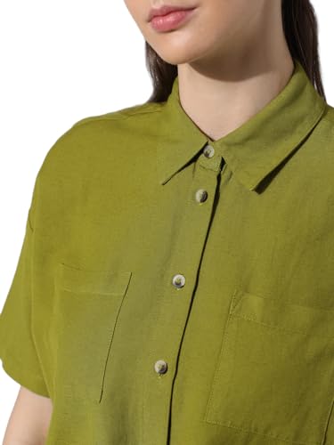 Image of ONLY Women's Cotton Blend Loose Fit Shirt