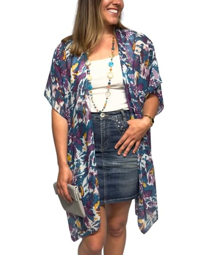 Image of Humble Hilo Womens Kimono Cardigan Sleeveless Lightweight Cover Up Casual & Flowy, 2 Sizes