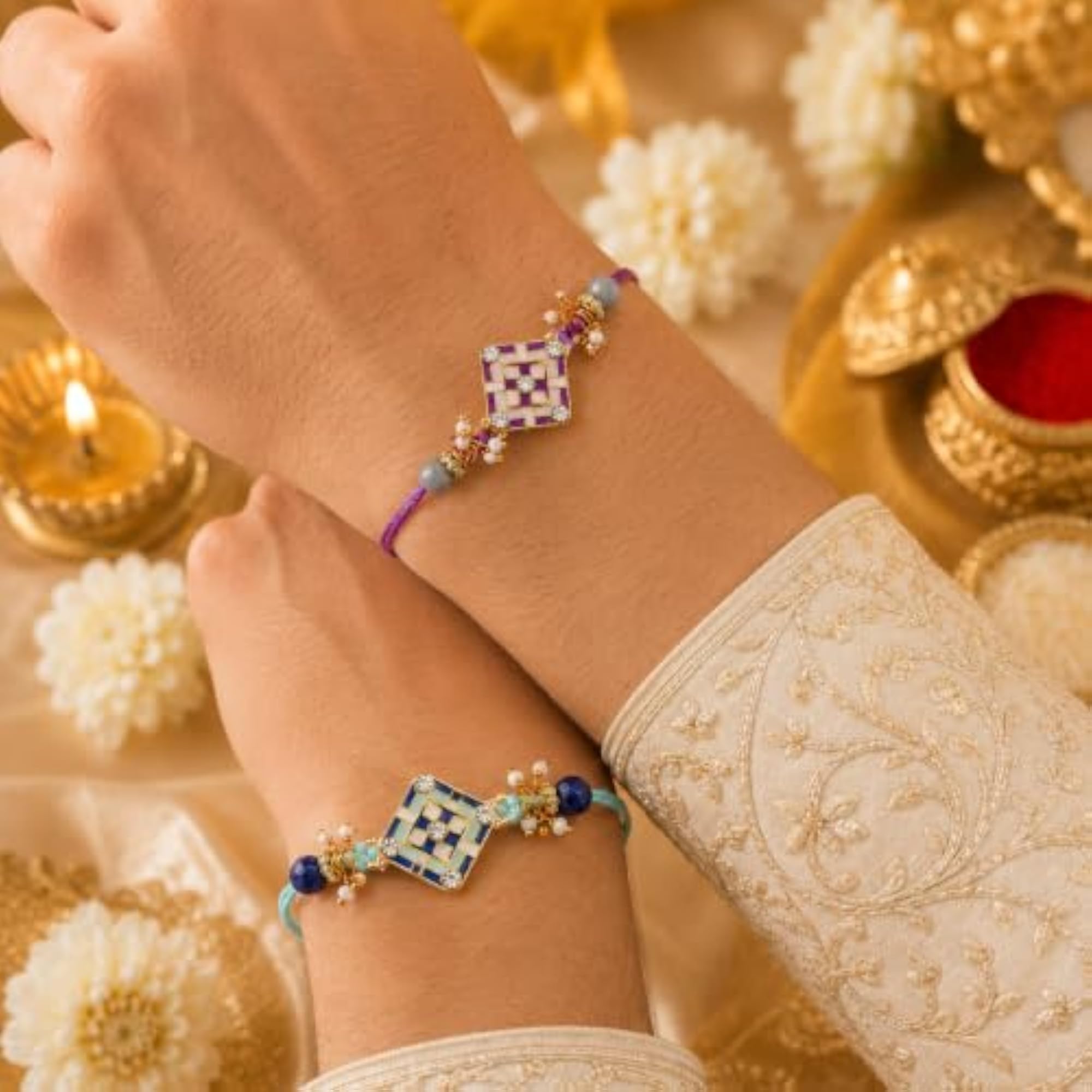 Unisex Rakhi Gift Combo with Printed Mug and Keychain