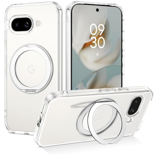 Google Pixel 9a �p �N���A�P�[�X 360�x��] �X�^���h MagSafe�Ή� �O�[�O���s�N�Z��9a �J�o�[ ���C�����X�[�d SUGOIDAN �g�уP�[�X �����O pixel9a �P�[�X ���� �}�O�Z�[�t �y�� �X�}�z�P�[�X �i�N���A�j