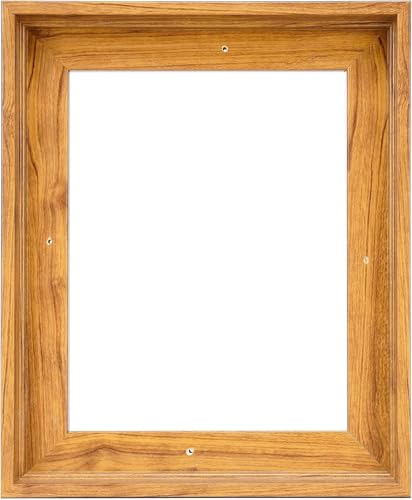 Image of 14x18 Canvas Floating Frame,0.9 inch Deep Canvas Frame,Walnut Brown | HUACANVAS Canvas Floater Frame,Floater Frame for Canvas Painting,Floating Frames for Wall Decor(14 inchx18 inch,Walnut Brown)