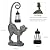 REYISO Fathers Day Decorations Gifts Outdoor Cat Garden Statues with Solar Lights, Home Decor Cat Figurines for Lawn,Patio,Balcony,Porch,Yard Art Ornament- Birthday Gifts for Women Grandma Sister