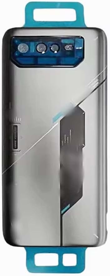 YOOOKOOO Compatible Rear Back Cover for Asus ROG 6 – Battery Door Housing Replacement Part (Grey with Lens)