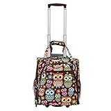 Rockland Melrose Upright Wheeled Underseater Carry-On Luggage, Owl