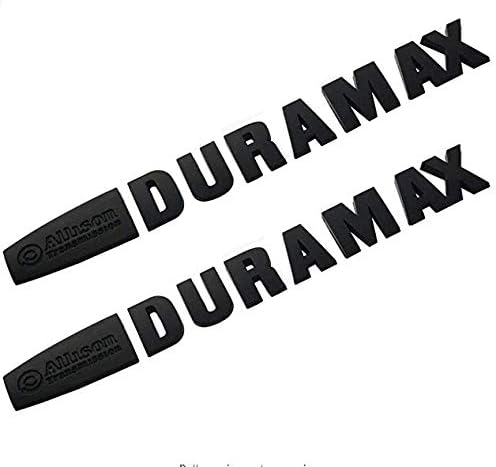 Yoaoo 2x OEM Allison Duramax Badges Emblems for Gm 2015 Silverado 2500hd 3500hd Hood (Black1 2pcs)