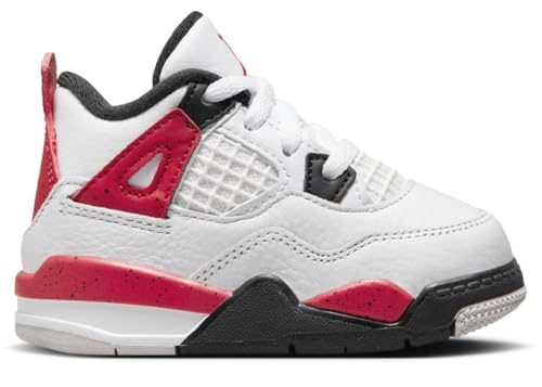 Jordan Baby Boy's 4 Retro (Infant/Toddler) White/Fire Red/Black/Neutral Grey 4 Toddler M