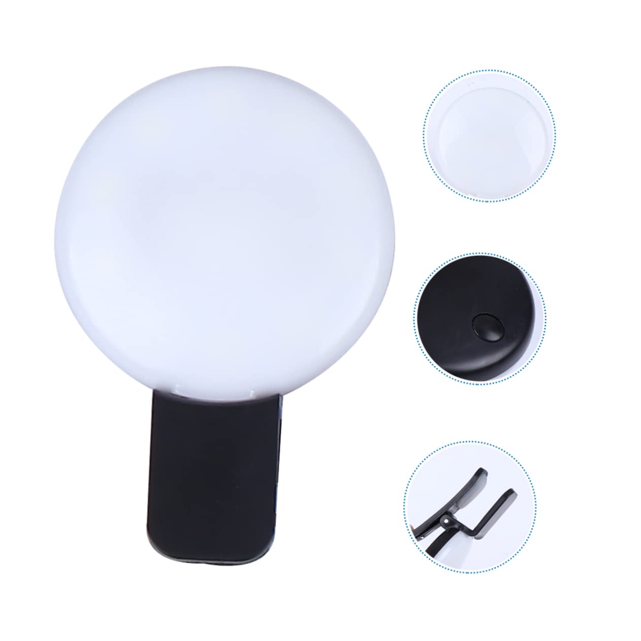 Mikinona Selfie Fill Light Phone Camera Accessory Clip-on Ring Light for Streaming Video Photography