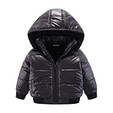 Picture of Mud Kingdom Baby Boys Hooded Coat Warm Winter Outerwear Full Zipper 12-18 Months Black