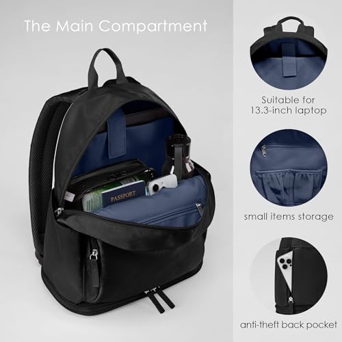 Image of Uselike Gym Backpack for Women Men, Lightweight Gym Bag with Shoe Compartment, Waterproof Workout Backpack with Wet Pocket
