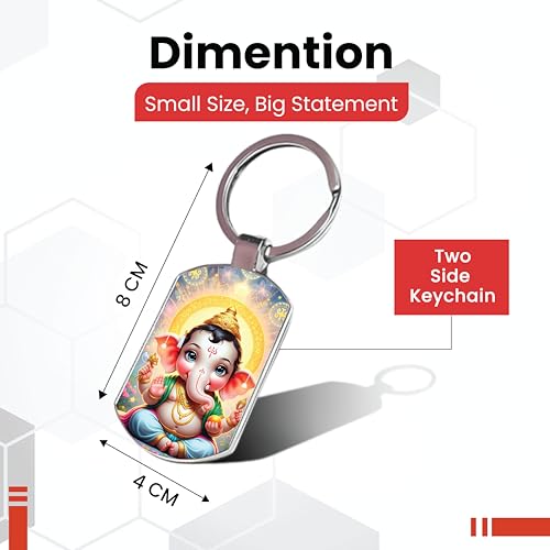 Image of Premium Printed Metal Keychain for Men & Women | High-Definition Artwork Print | Durable Key Ring for Car, Bike, Home & Office Keys | Stylish Decorative Key Holder Gift