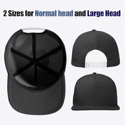 Image of M /L /XL /XXL Oversize Flat Bill Baseball Cap for Men Women Quick Dry Snapback Hats Summer Mesh 5 Panel Cap