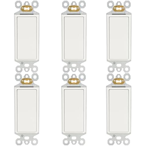 Baomain 6-Pack 15A Single Pole Paddle Switch Cover