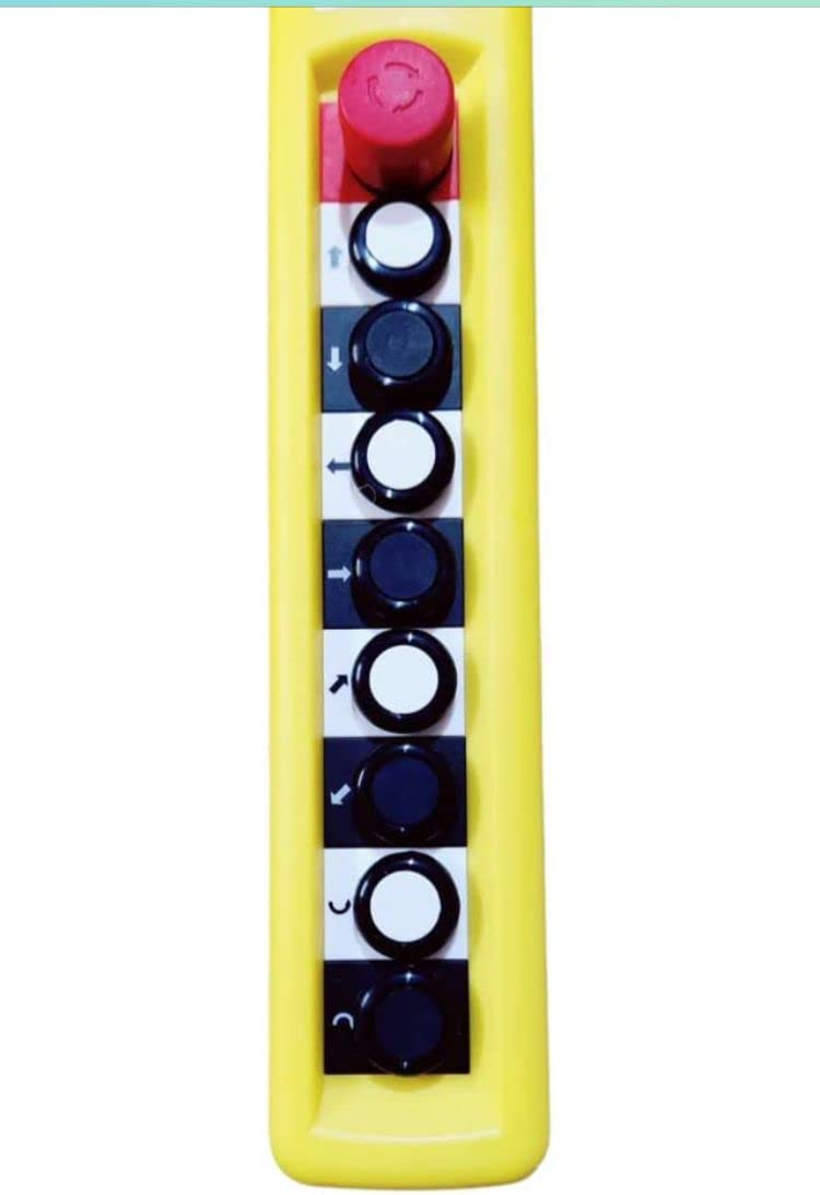 control Crane Hoist Control, Crane Chain Hoist Push Button Switch Lifting Pendant Rainproof Controller with Emergency Stop Pendant Switch Control for Hoist (8+1, Ways Push Button Switch)-image-4