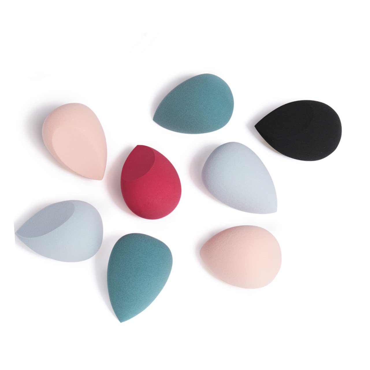 DOITOOL 2stücke Teiliges Herzförmiges Flocking Makeup-schwammset Für Trockene Und Nasse Anwendung Dual-purpose Beauty-eggs Schwarz Für Gleichmäßige Foundation-verblendung