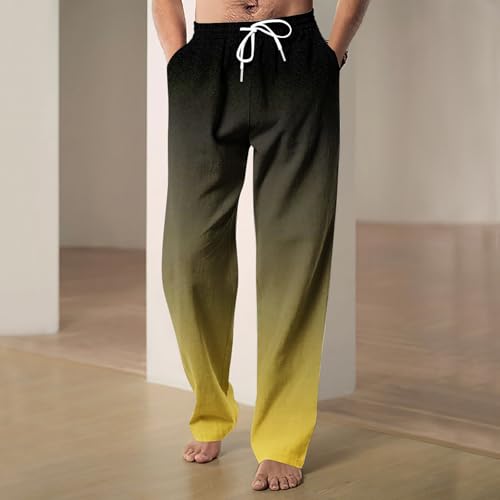 Men's Loose-fit Sweatpants Stylish Ombre Joggers Lounge Pants with Pockets for Basketball Workout Jogging Yoga2