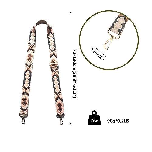 Image of Purse Strap Replacement Wide Adjustable Crossbody Shoulder Strap Guitar Straps for Handbag Rhombus Grey