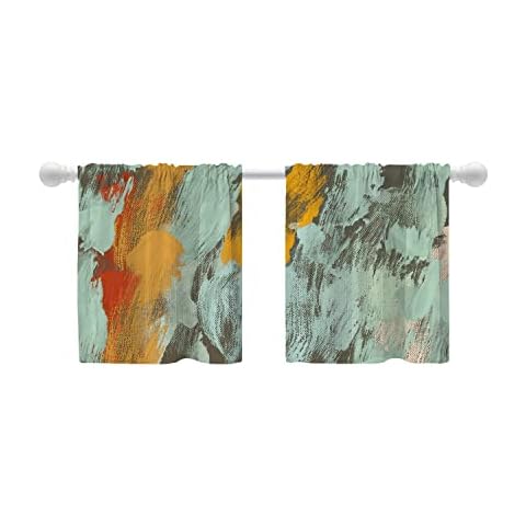 Shrahala Colourful Abstract Art Tier Curtains Cover