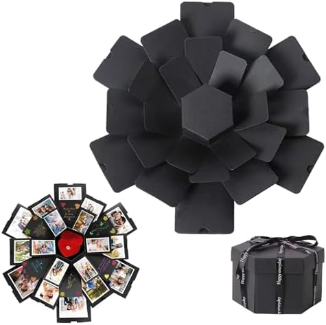DIY Explosion Gift Box Surprise Box with Photos Black Explosion B...