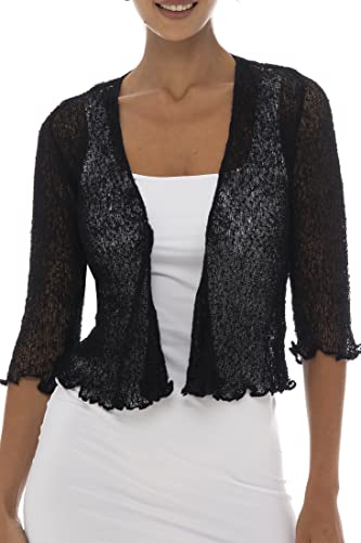 Back From Bali Womens Sheer Shrug Cardigan Lightweight Knit