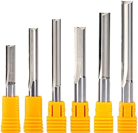 1pc 4 mm 5mm 6mm 8mm 10mm Two Double Flutes Straight Slot Tool Bit Wood Cutters, Foma CNC End Mill Milling Cutter(3.175x1.5x12)