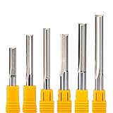 1pc 4 mm 5mm 6mm 8mm 10mm Two Double Flutes Straight Slot Tool Bit Wood Cutters, Foma CNC End Mill Milling Cutter(6x12)