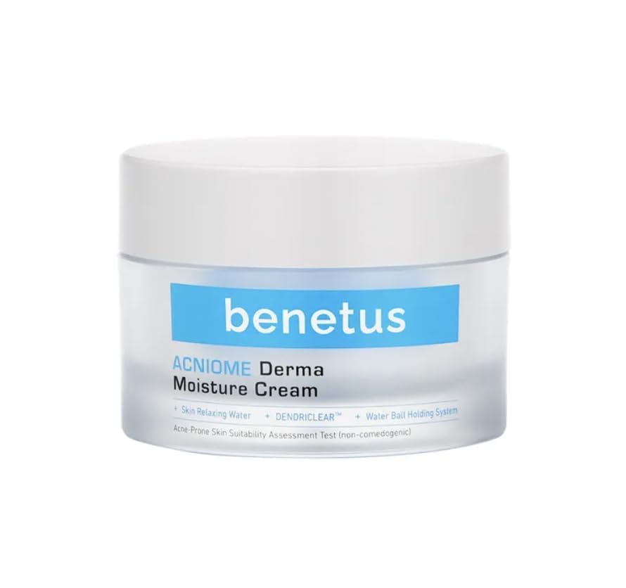 ACNIOME Derma Moisture Cream 50ml / 1.69 fl oz – Korean Niacinamide Moisturizer for Acne-Prone Sensitive Skin, Lightweight Hydrating Cream