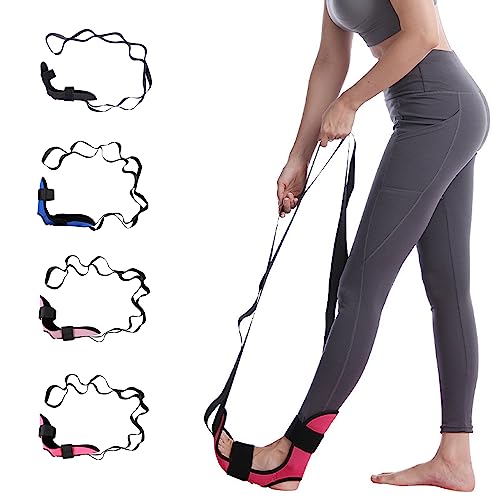 Lushnessu Multi-Functional Foot Stretching Strap For Relieving Plantar Fasciitis, Achilles Tendonitis, And Leg Muscle Pain, Suitable For Dancers, Fitness, And Yoga Enthusiasts(Red) #TOP16