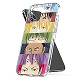 Phone Case Kuroko Bumper No Accessories Basket Shockproof Charm Compatible with iPhone 6 6s 7 8 Se 2020 X Xs Xr 11 12 13 Pro Max Plus Mini Transparent