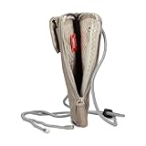 Zwei Handytasche zum Umhängen Mademoiselle.M MP30 Smartphone-Etui & Geldbörse 2-in-1, umlaufender Reißverschluss, längenverstellbarer Riemen, Mini-Handtasche 19 x 10 x 3 cm (Nubuk-Blue)
