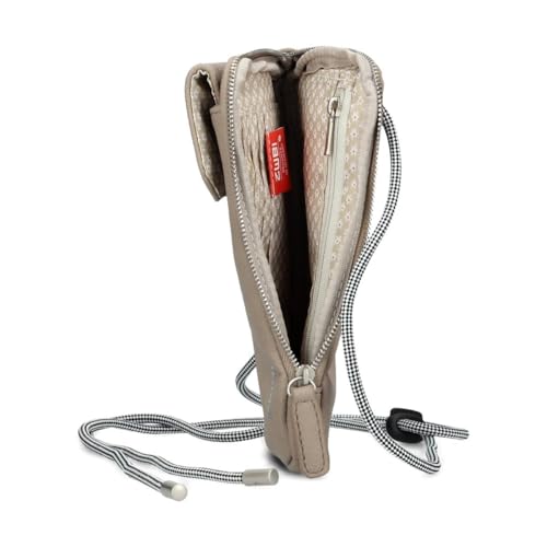 Zwei Handytasche zum Umhängen Mademoiselle.M MP30 Smartphone-Etui & Geldbörse 2-in-1, umlaufender Reißverschluss, längenverstellbarer Riemen, Mini-Handtasche 19 x 10 x 3 cm (Nubuk-Blue)