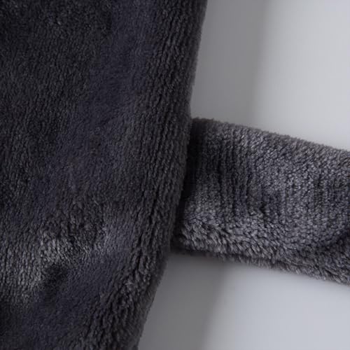 Girls Fleece Hooded 𝗥obes, Warm Solid Plain Bath 𝗥obe for Kids Unisex Soft Fuzzy Footsie for Zip Sleepers Baby Girl2