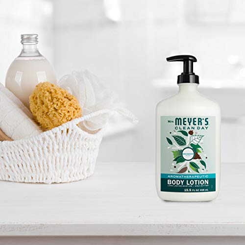 MRS. MEYER'S CLEAN DAY Body Lotion for Dry Skin, Non-Greasy Moisturizer Made with Essential Oils, Birch Wood Scent, 15.5 oz