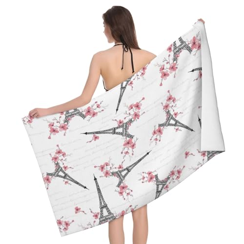 Novastar Toalla de playa de secado rápido, toallas de microfibra de torre de flores para el cuerpo, toallas de baño suaves para baño, toallas de playa personalizadas a prueba de arena, toallas de