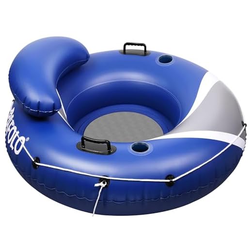 River Tubes for Floating Heavy Duty, Pool Float Adult, 53" Inflatable Float Tube for Beach Lake Rafting, River Floats with Mesh Bottom